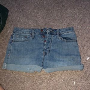 high rise mom denim shorts size 27